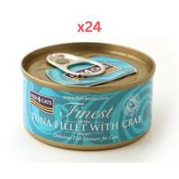 Fish4Cats Finest Tuna Fillet With Crab Wet Cat Food 24X70g