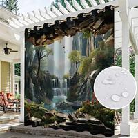 Waterproof Outdoor Curtain Privacy, Outdoor Shades, Sliding Patio Curtain Drapes, Pergola Curtains Grommet Forest Cascade For Gazebo, Balcony, Porch, Party Lightinthebox