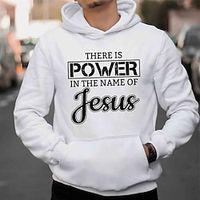 Men's Pullover Hoodie Sweatshirt Black White Blue Hooded Letter Graphic Prints Print Daily Sports Streetwear Designer Basic Spring   Fall Clothing Apparel Hoodies Sweatshirts  miniinthebox - thumbnail