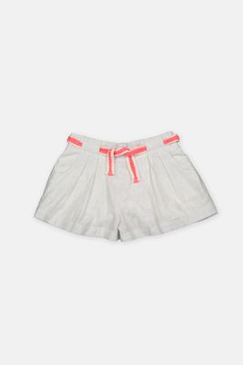 Toddler Girls Paris Bermuda Shorts White/Silver Toddler Girls Paris Bermuda Shorts White/Silver
