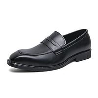 Men's Loafers Slip-Ons Casual Shoes Comfort Loafers Dress Loafers British Style Plaid Shoes Business Casual British Daily Office Career PU Breathable Comfortable Loafer Black Brown Spring Fall Lightinthebox