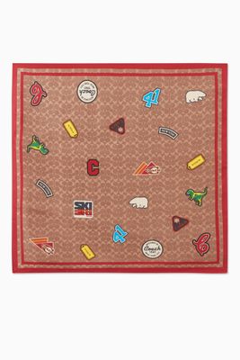 Patches Square Scarf in Signature Print Silk