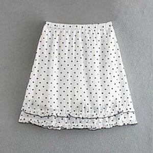 Women's Homecoming Beach Vintage Streetwear Skirts Graphic Ruffle Print White miniinthebox