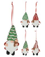 Homesmiths Christmas Gnome 12cm Haning Deco Assorted 1 Piece