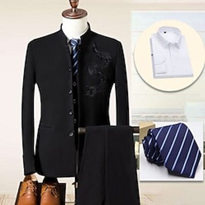 Retro Vintage Roaring 20s 1920s Outfits Suits  Blazers The Great Gatsby Gentleman Men's Cosplay Costume Masquerade Party Party  Evening Coat miniinthebox
