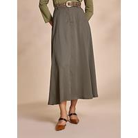 Tencel Pocket Belt Maxi Skirt - thumbnail