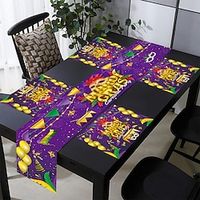 Dining Table Decor, Mardi Gras Theme Table Runner, Heat Insulation Table Mat, Mardi Festival Party Decoration Supplies, Mardi Gras Dinner Plate Mat Set, Room Decor Lightinthebox - thumbnail