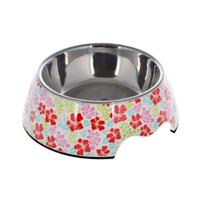 Nutrapet Applique Melamine Round Bowl Sets,Red Flower L:22, 7.5Cms 700Ml