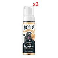 Bugalugs Oatmeal Coconut & Lime No Rinse Dog Shampoo 200ml (6.8 Fl Oz) (Pack of 3)