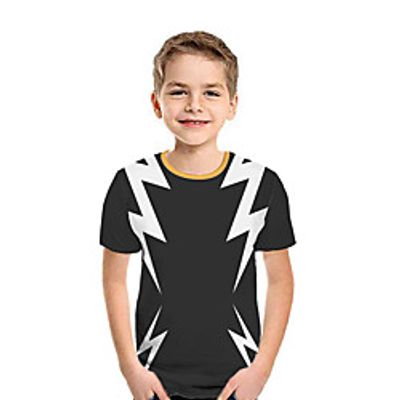 Kids Boys' T shirt Tee Short Sleeve 3D Print Graphic Black Children Tops Summer Active Regular Fit 3-12 Years miniinthebox