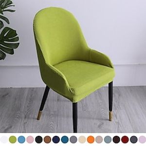 Stretch Wingback Chair Cover White Dinning Chair Cover Slipcover Arm Chair Protector Cover for Dining Room Banquet Home Decor Machine Washable miniinthebox