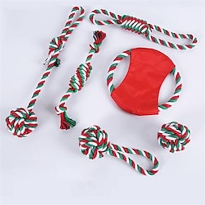 Pet supplies Dog cotton rope toy teething pet toy set Christmas toy manufacturers can be customized Lightinthebox