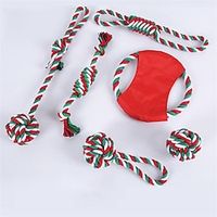 Pet supplies Dog cotton rope toy teething pet toy set Christmas toy manufacturers can be customized Lightinthebox - thumbnail