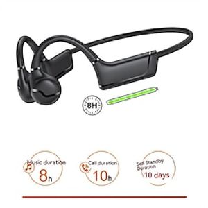 Black Technology Wireless Bluetooth Headset New Concept Fashion Not In The Ear Wireless Sports Waterproof Bone Conduction Bluetooth Headset Lightinthebox