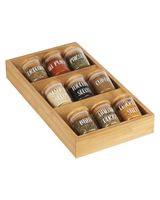 Little Storage Bamboo Herb & Spice Drawer Organizer