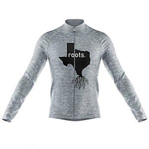 21Grams Men's Long Sleeve Cycling Jersey Spandex Dark Grey Bike Top Mountain Bike MTB Road Bike Cycling Quick Dry Moisture Wicking Sports Clothing Apparel  Athleisure Lightinthebox