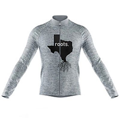 21Grams Men's Long Sleeve Cycling Jersey Spandex Dark Grey Bike Top Mountain Bike MTB Road Bike Cycling Quick Dry Moisture Wicking Sports Clothing Apparel  Athleisure Lightinthebox
