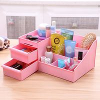 Large Desktop Cosmetic Storage Box Key Sundries Holder Three Layers Home Organizer