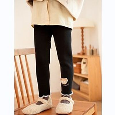 Kids Girls' Sweatpants Solid Color Adorable School 7-13 Years Spring Black Pink Beige Lightinthebox