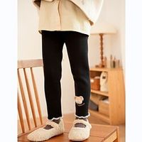 Kids Girls' Sweatpants Solid Color Adorable School 7-13 Years Spring Black Pink Beige Lightinthebox - thumbnail