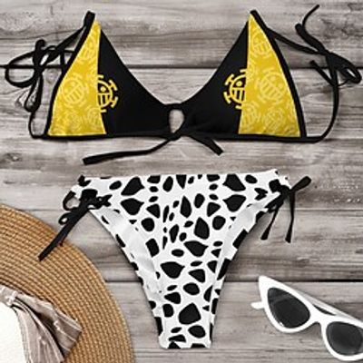 Women's Cute Swimwear Polyester Microfiber 3D Cartoon orange Costume Lightinthebox