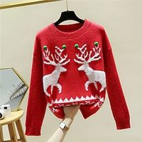 Women's Ugly Sweater Pullover Sweater jumper Jumper Ribbed Knit Knitted Geometric Crew Neck Stylish Casual Outdoor Christmas Winter Fall Blue Red M Long Sleeve Lightinthebox Women's Ugly Sweater Pullover Sweater jumper Jumper Ribbed Knit Knitted Geometric Crew Neck Stylish Casual Outdoor Christmas Winter Fall Blue Red M Long Sleeve Lightinthebox