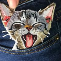 Cute Pocket-kitty Patch Sewing Embroidery Cartoon Badge - thumbnail