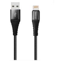 Levore 6ft Nylon Braided Usb A To Lightning Cable-(Black)-(LC1222-BK)