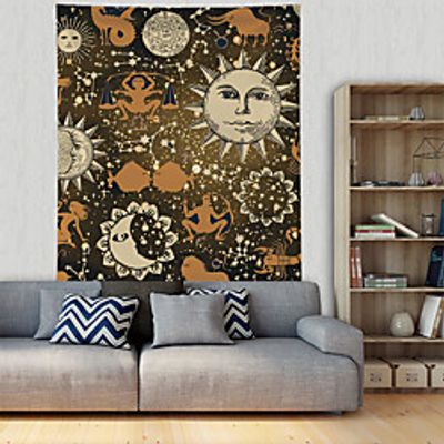 Tarot Divination Wall Tapestry Art Decor Blanket Curtain Hanging Home Bedroom Living Room Decoration Mysterious Bohemian Celestial Moon Sun Lightinthebox