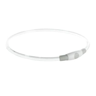Trixie USB Flash Light Ring For Dogs Grey - L-XL