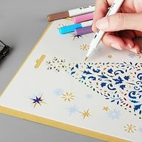 DIY Christmas-themed Hollow Painting Templates That Can Be Reused, Used For Painting On Wooden Walls, Furniture, Canvas, And Cake Decorations DIY Craft Templates Lightinthebox - thumbnail
