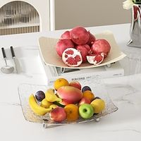Fruit Plate Luxury European Glacier Pattern Snack Plate Fruit Tray Salad Bowl Candy Dessert Storage Tray Home Decoration Lightinthebox - thumbnail