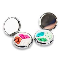 Honana HN-PB007 Portable Pocket Pill Case 3 Compartments Medicine Box Round Pill Organizer