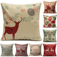 Vintage Christmas Series Deer Cushion Cover