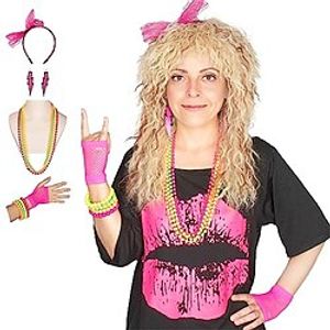 Retro Vintage 1980s Outfits Cosplay Wigs Women's Cosplay Costume Halloween Party  Evening Gloves Lightinthebox