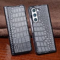 Phone Case For Samsung Galaxy Z Fold 5 Magnetic Kickstand Shockproof Genuine Leather miniinthebox - thumbnail