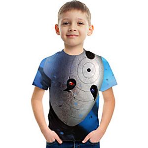 Kids Boys' T shirt Tee Short Sleeve Graphic Blue Children Tops Active 3-12 Years miniinthebox