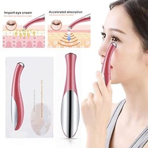 2pc Mini Portable Electric Eye Massage Pen Device Dark Circle Facials Vibration Thin Face Magic Stick Anti Bag Pouch  Wrinkle Lightinthebox