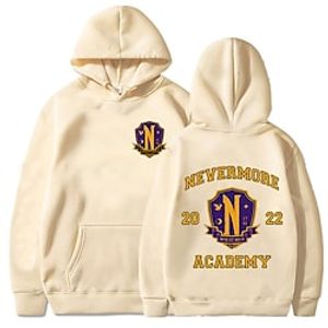 Inspired by Wednesday Addams Addams family Nevermore Academy Hoodie Cartoon Manga Anime Front Pocket Graphic Hoodie For Men's Women's Unisex Adults' Hot Stamping 100% Polyester miniinthebox