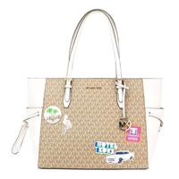 Michael Kors Gilly Large Travel Miami Print Signature PVC Tote Handbag Purse (76637)