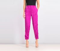 Womens Pull On Trouser  Purple - thumbnail
