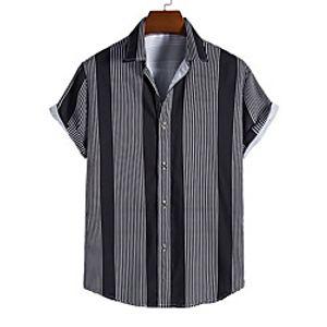 Men's Shirt 3D Print Graphic Prints Print Short Sleeve Vacation Tops Beach Black Lightinthebox