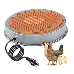 Chicken Water Heater, Chicken Water Heater Heated Base, Automatic Pet Water Heater 15.7x15.7x1.6inch Heater 30° C Metal Constant Temperature Plug and Play for Farm Winter Deicer Lightinthebox