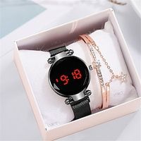Luxury Magnet Digital Watches For Women Rose Gold LED Quartz Watch Bracelet Necklace set gift Female Clock Relogio Feminino miniinthebox - thumbnail