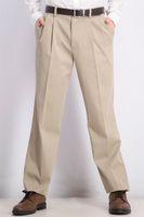 Mens Big & Tall Easy Classic Pleated Fit Pants  Khaki - thumbnail