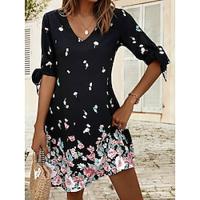 Women's Cut Out V Neck Midi Dress Short Sleeve Summer Spring Lightinthebox