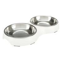 Trixie Melamine With Stainless Steel Bowl Set For Dogs - 2X200ML