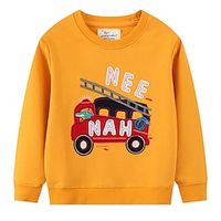 Toddler Boys Sweatshirt Pullover Cartoon Letter Car Long Sleeve Crewneck Children Top Outdoor Sweatshirt Fashion Cool Daily Yellow Spring 3-7 Years Lightinthebox - thumbnail