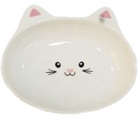 NutraPet Ceramic Kitty Bowl - 14 X 4.5Cm White