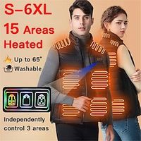 15 Areas Heated Vest Electric Usb Heater Men Jacket Self Heated Winter Women Tactical Jacket Thermal Vest Winter Sport Coat miniinthebox - thumbnail